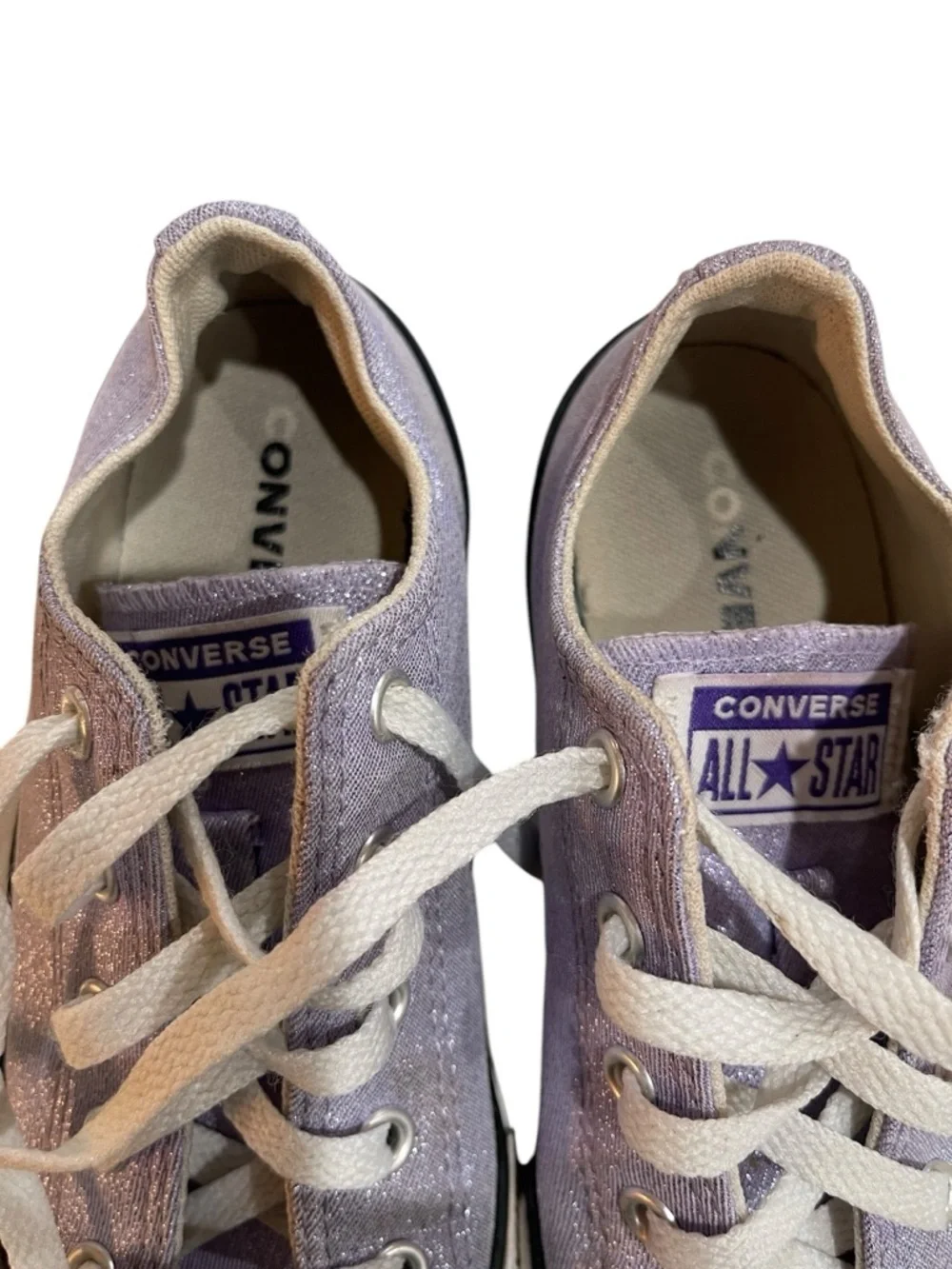 Converse Kid’s Chuck Taylor All Star Glitter Sneakers SZ 2 Purple